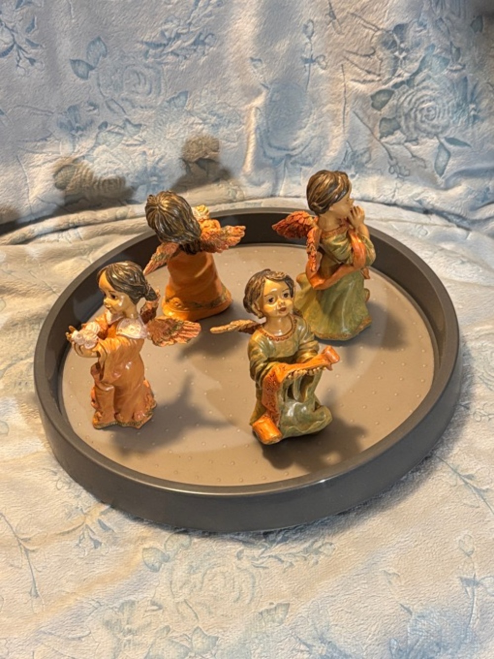 Hand-Painted Angel Figurine Set of 4